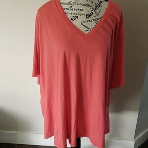 Terrance & Sky V Neck  Tee 5X
